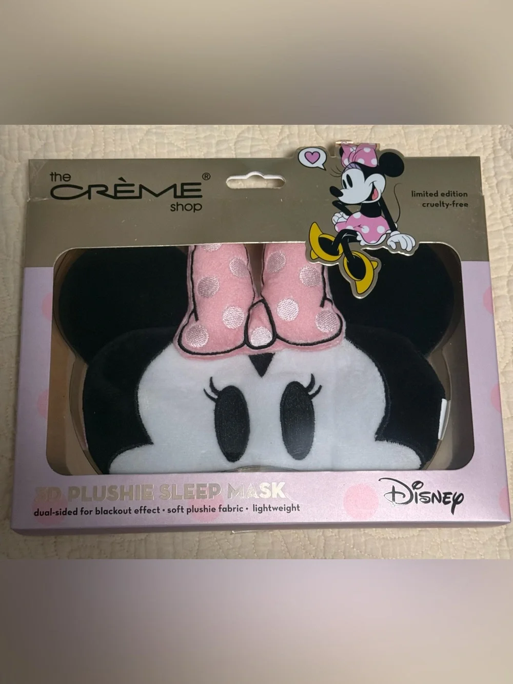 Creme Shop/Disney Collab Limited Edition Minnie Mouse 3D Plushie Sleep Mask! 🥰